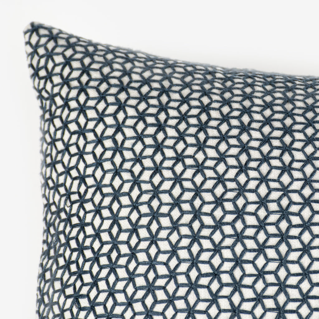 مخدة ديكور إيطالية أبيض / أزرق