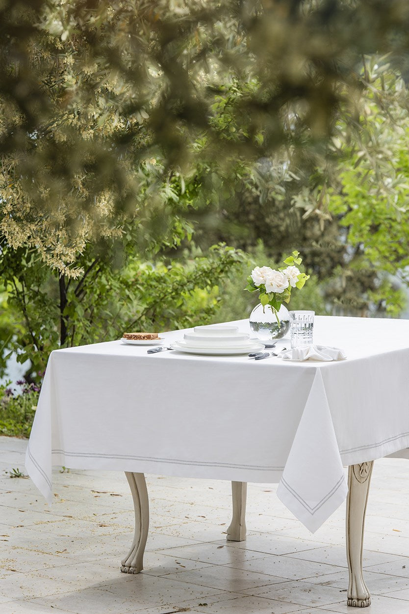 2 SIRA PIKOLU - مجموعة مناديل - أبيض/فضي