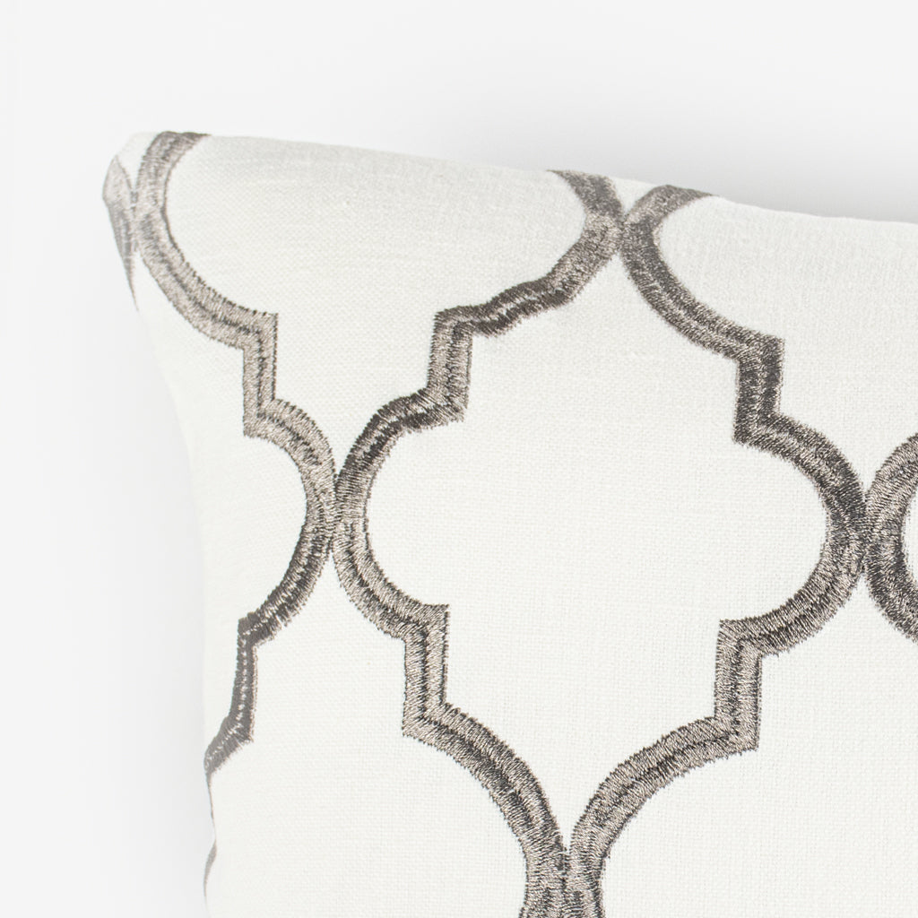 مخدة ديكور إيطالية أبيض / أزرق