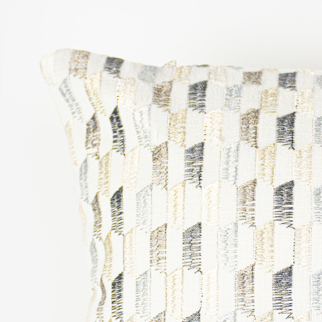 مخدة ديكور إيطالية أبيض / أزرق