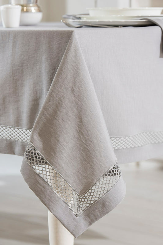 عنبر - مفرش طاولة - رمادي
