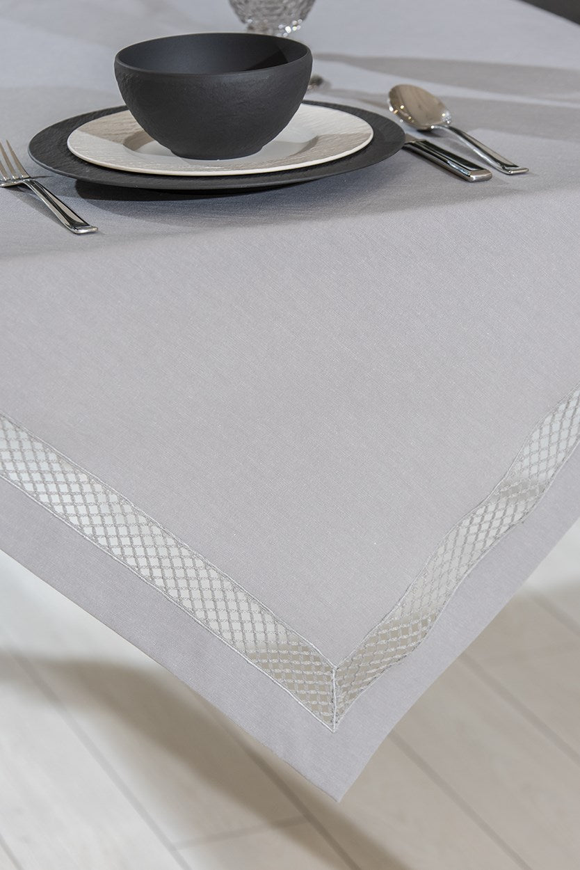 عنبر - مفرش طاولة - رمادي