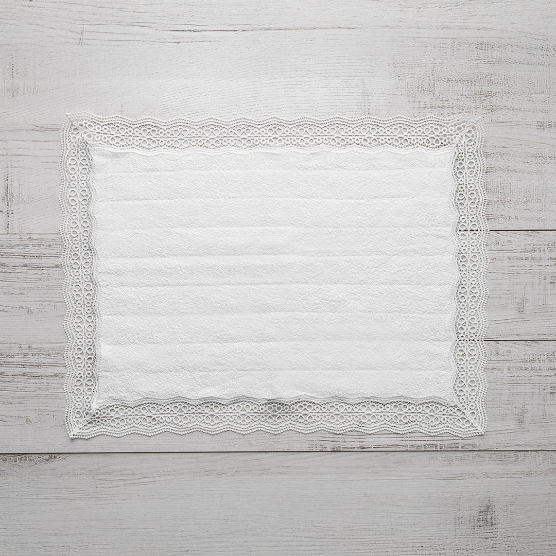 DAISY BATH MATS - WHITE