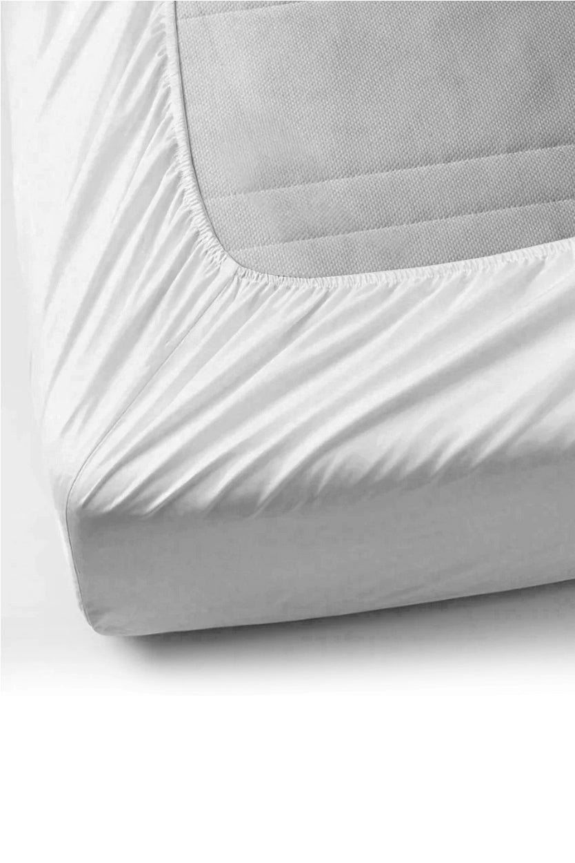 PLAIN 300TC FITTED SHEET LIGHT GREY