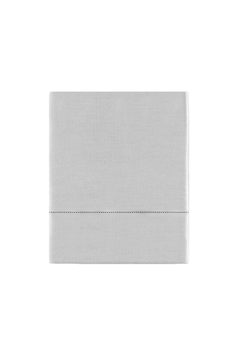 HEMSTITCH 400TC FLAT SHEET GREY