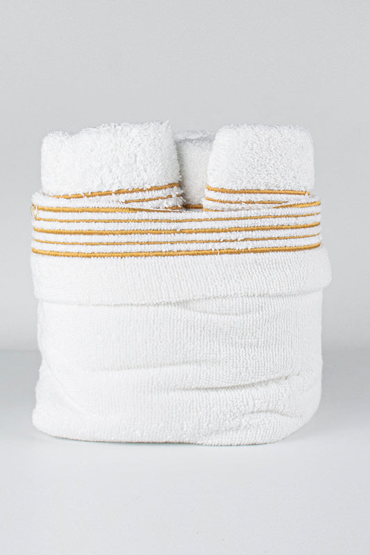 5 SIRA BASKET TOWEL SET - GOLD