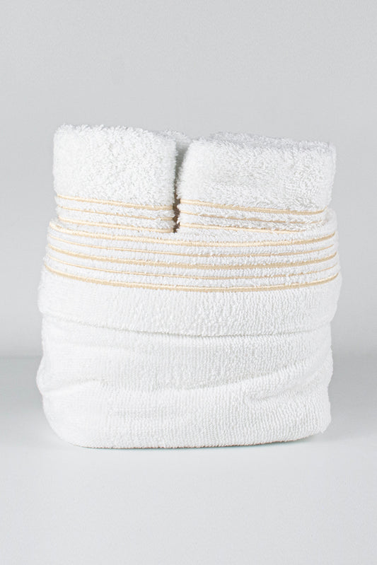 5 SIRA BASKET TOWEL SET - IVORY