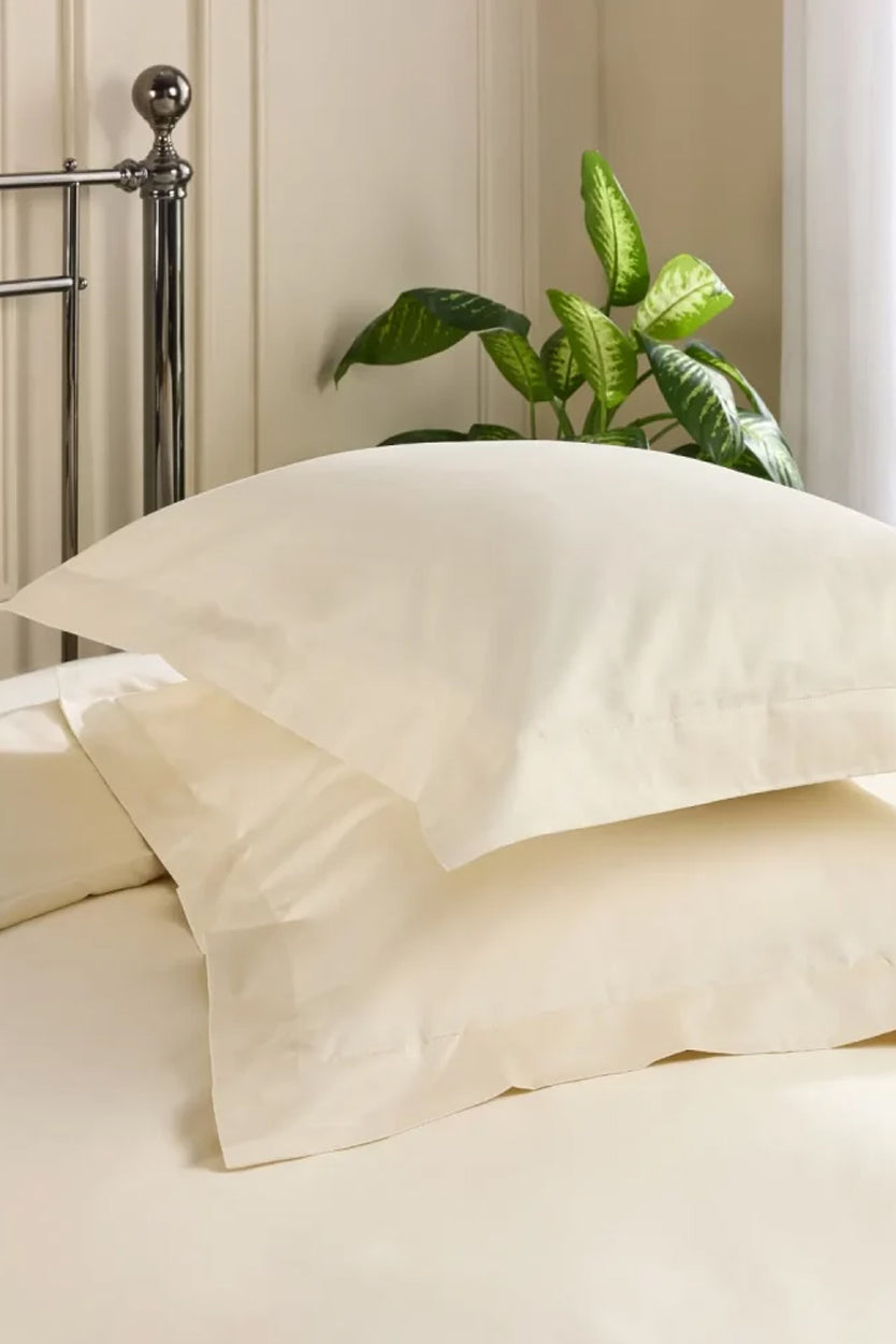 HEMSTITCH 400TC OXFORD PILLOW CASE IVORY