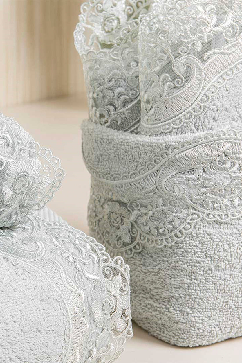 مجموعة مناشف سلة إنسي - أخضر