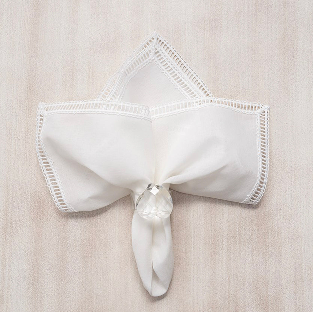 GLORIA - NAPKIN SET - WHITE