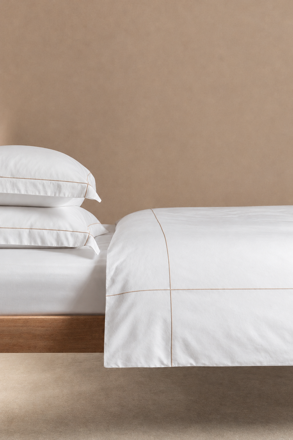 VINTAGE 1 ROW SINGLE CROSS EMBROIDERY DUVET COVER