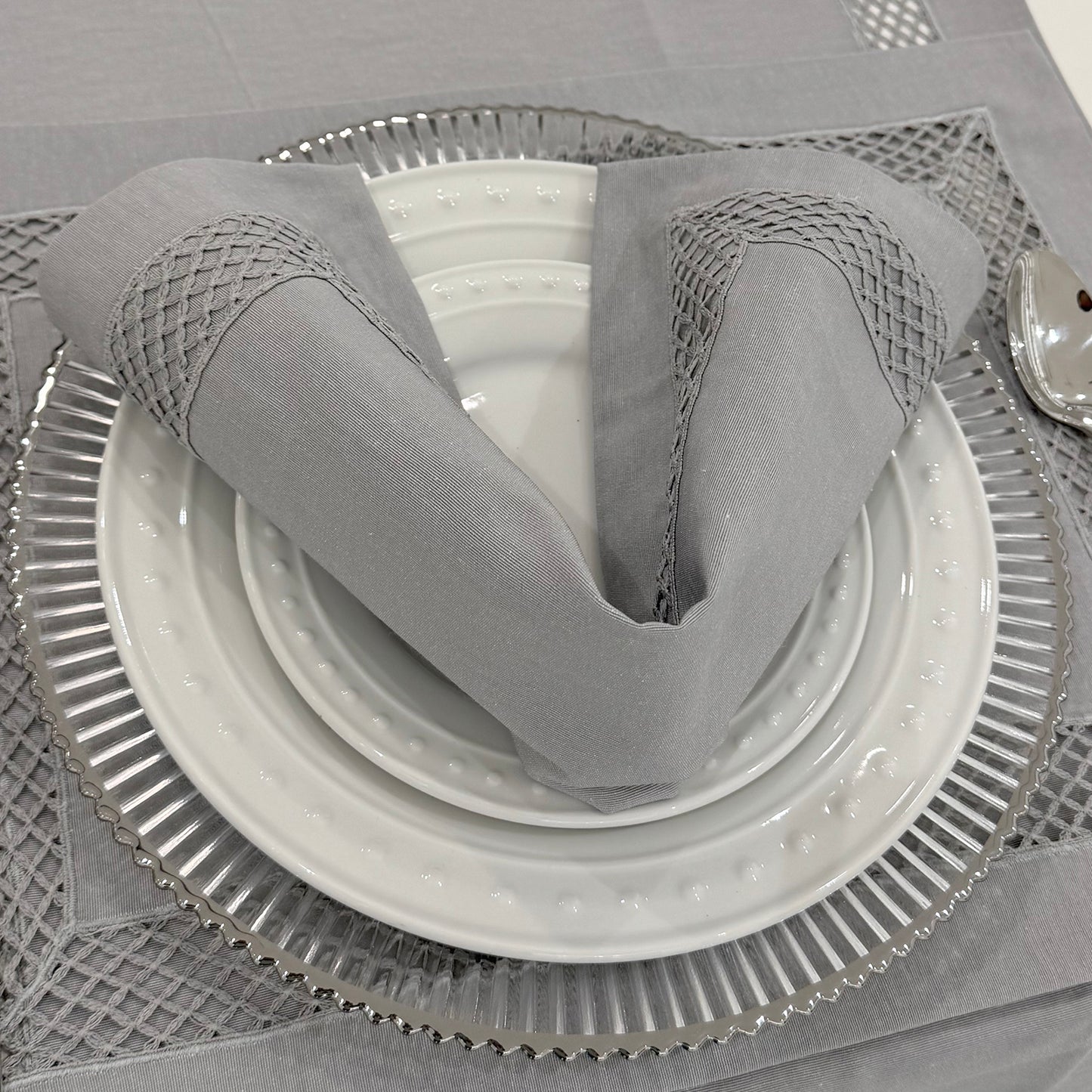 AMBER - NAPKIN SET - GREY