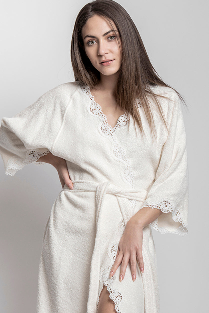 PETUNYA BATHROBE - CREAM