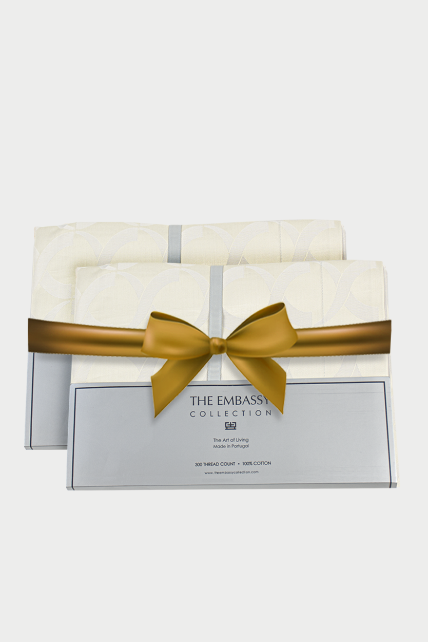 طقم بيت لحاف تشينز كينج 5 قطع من القطن المصري