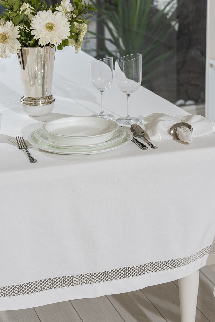 AMBER - TABLECLOTH - WHITE