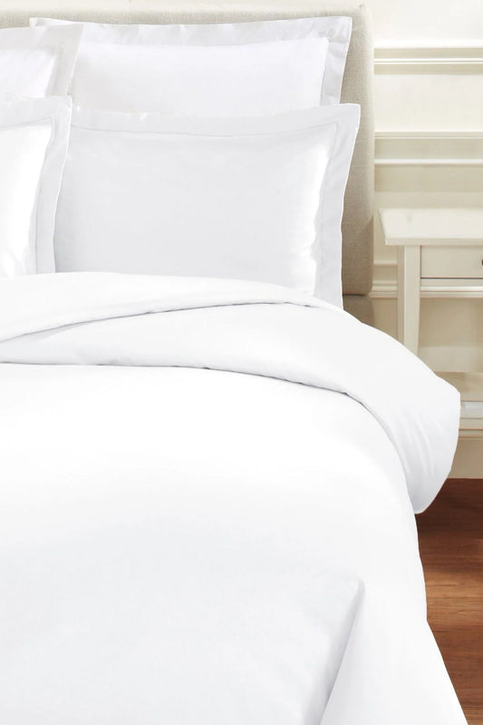 HEMSTITCH 400TC DUVET COVER WHITE