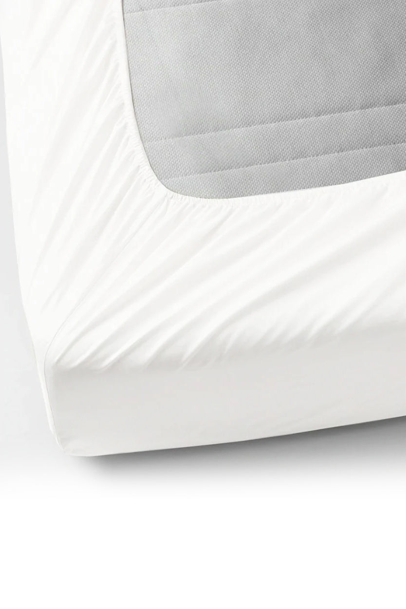 HEMSTITCH 400TC FITTED SHEET WHITE