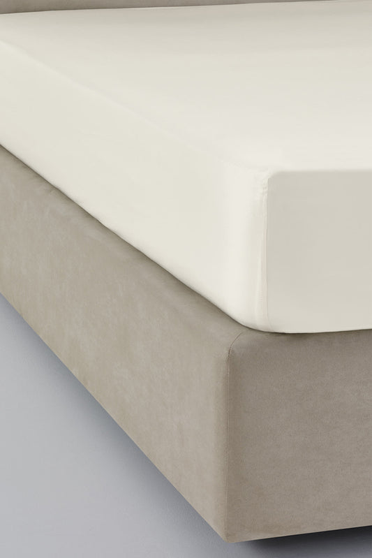 HEMSTITCH 400TC FITTED SHEET IVORY