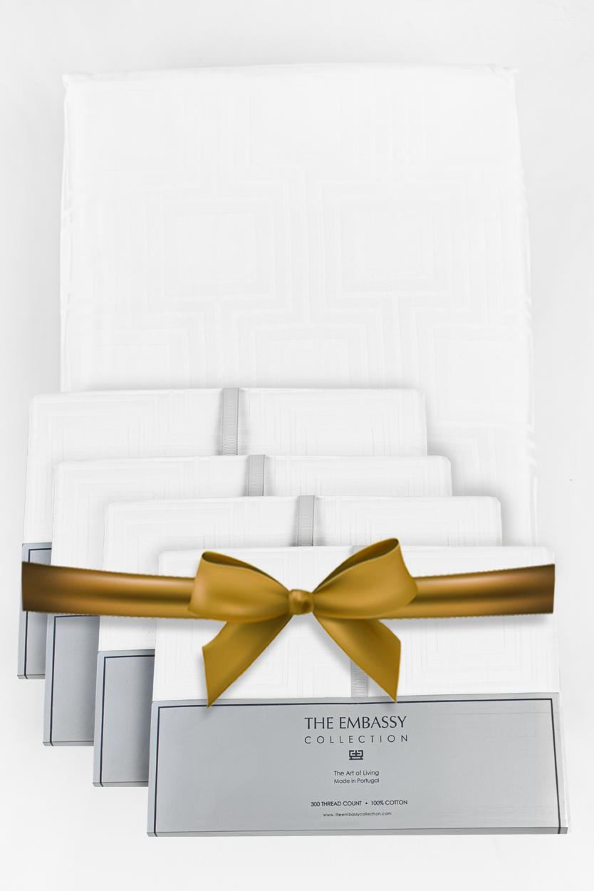 300TC KNOSSSES COTTON JACQUARD DUVET COVER SET