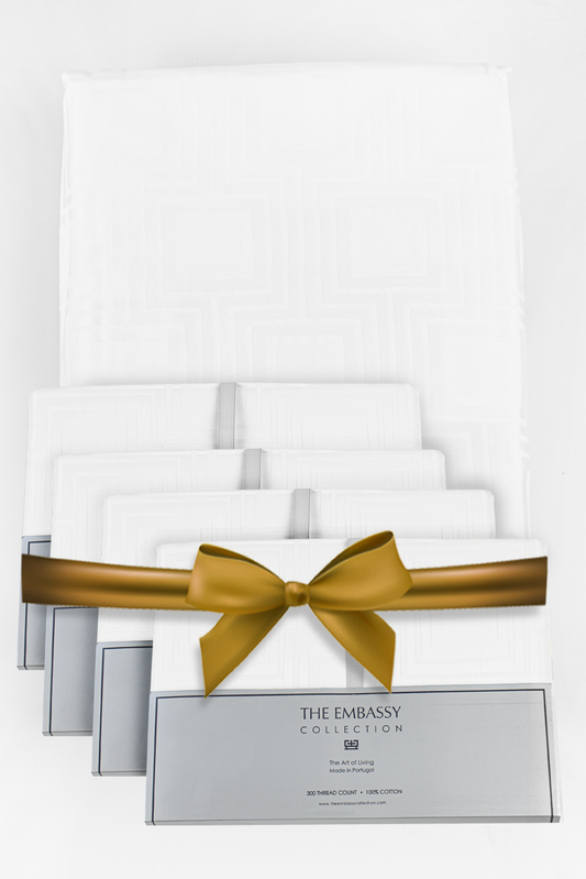 300TC KNOSSSES COTTON JACQUARD DUVET COVER SET