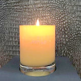 SCENTED CANDLE APRICOT YELLOW